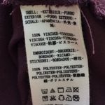 Free People NEW  Embroidered Purple Mini Dress Low V Front Satin button Accent 2 Photo 6