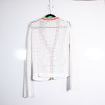 Beach Riot Gene Cotton Crochet Knit Button Front Cardigan Sweater White Multi M Photo 3