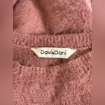 Davi & Dani  Dust Pink Fuzzy Sweater Photo 4