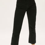 Everlane THE STRAIGHT-LEG CROP Pants Black Cropped High Rise Size 6 Black Photo 0