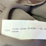 ZARA NEW Silver Gray Silky Keyhole Round Neck Long Sleeve Blouse Top Size XS Photo 4