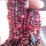 Indian Garnet and Seed Bead Triple Strand Magnetic Clasp Necklace Photo 5