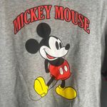 Disney Mickey Mouse Gray Crewneck Long Sleeve Pullover Mickey Sweater Sz LG Photo 4