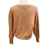 ZARA Tan Ribbed Sweater Oversized Knit Brown Crop M Photo 3