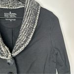 Neon Buddha Knit Collar Patchwork Style Blazer Jacket Size XS Black Photo 3