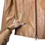 Denis Leather Works Tan Italian Leather Jacket Women’s size 42 / US 6 Photo 2