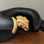 Trifari Vintage Crown 1969 Ram Ring "Something Wild" Collection Gold Tone 7" Photo 4