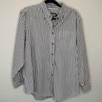 Ruff Hewn  Brown Vertical Striped Button Up Shirt Sz Large Photo 4