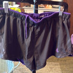 Adidas Black Shorts with Purple Trim Photo 0