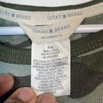 Lucky Brand  Camo Green Crew Neck Short Sleeve Blouse Size Medium EUC #0533-OC Photo 4