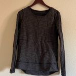 Lululemon Exhalation Pullover II Heathered Marled Black / Gray Long Sleeve Sz 6 Photo 5