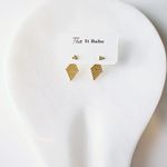 geometric gold Stud Earrings Photo 2