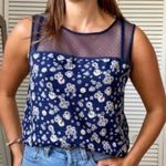 Jason Wu  X Target Blue and White Floral sleeveless tank Blouse Size SMALL Photo 0