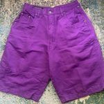 Vintage 90s Gennera Collection purple high waist baggy long shorts, size 8/10 Photo 0