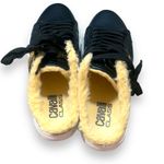 Cavalli Class Black Shearling Lined Mule Sneakers Gold Snakeskin Size 7.5 Cozy Photo 5