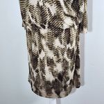 Ellen Tracy  Brown Snakeskin Print Dress Size Medium Wedding Guest Dress Photo 5