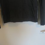 Ralph Lauren Lauren  long sleeve v-neck blouse with jewel in front in black.  Photo 8