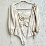Lani the Label  Off The Shoulder Michelle Bodysuit Cream Women's Size Small Photo 1