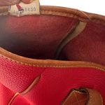 Dooney & Bourke Vintage Large Purse Red Pebbled Leather Tote Bag Adjustable Photo 15