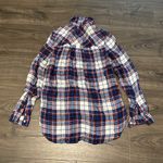 Old Navy Women’s  Blue, Red & Ivory Plaid Long Sleeve Shirt, Size XS Photo 6