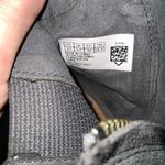 Toms Gray Suede Leather Open Toe Perforated Zip Up 3” Stacked Leather Heels 8.5 Photo 12