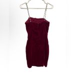 NWT Lulus Loaded With Luxe Fuchsia Velvet Rhinestone Bodycon Mini Dress Sz Small Pink Photo 4
