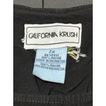 Vintage California Krush Sleeveless Floral Button Front Collared Dress 2X Black Photo 2