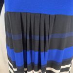 New Direction New directions black royal blue and white striped dress size 12 Photo 2