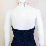 Blondie Nites  navy blue sparkly halter prom‎ dress, size junior 7 Photo 14