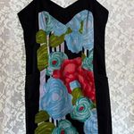 Nanette Lepore Blue red black Floral cocktail Dress pockets sz 2 small euc Photo 0