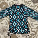 Jones New York Rash Guard Top Rashguard Swim Cover Up M Medium New Photo 1