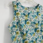 White Stag  Vintage 90s Floral Shift Dress Blue Green Sleeveless Stretch Size 14 Photo 2