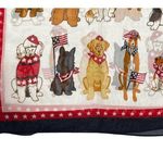 NEW Princess Cruises Rectangle Patriotic Americana Dog Print Scarf 58" x 13" Photo 2