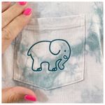 Ivory Ella  Tie-Dyed Blue/White Ling Sleeve T-Shirt Photo 2