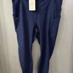 Fabletics NWT Oasis PureLuxe High-Waisted Pocket Legging 7/8 Navy Blue Size 4X Photo 1
