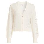 No Boundaries  Juniors Size L 11-13 White Mesh Cardigan Open Front Knit Sweater Photo 1