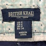 British Khaki Women’s Size 4 Navy Blue White Embroidered Sharks Nautical Shorts Photo 2