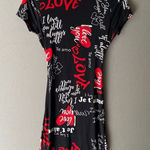Papaya sz M black red valentines love dress Photo 0