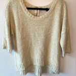 Allen B by Allen Schwartz gold sequin hi low‎ sweater size L Size L Photo 0