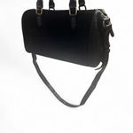 Street Level  Suede Crocodile embossed black leather crossbody bag Photo 1