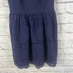 Betsey Johnson Navy Lace Coquette Twee Feminine Girly Fit & Flare Dress Size 4 Photo 3