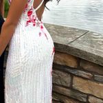 White and Pink Prom Dress Size 0 Photo 0