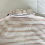 Adidas  Womens Golf Top Multicolor Stripe Climalite Stretch 1/4 Zipper Collared L Photo 6