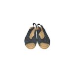 Spring Step  Orella Italian Leather Faux Cork Boho Wedge Sandal Black Size 8 Photo 2