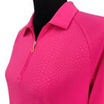 Greg Norman | Medium | Play Dry Pink Reptile Print Long-Sleeve Zip Up Golf Polo Photo 3