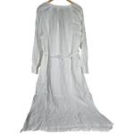 J.Crew  Cabana dress in linen‎ White CI918 XL NWT Long Sleeve Maxi Belted Photo 1