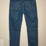 ZARA Jeans Womens 4 Blue Slim Fit Hi-Rise High Rise 90s Straight Leg Cropped Photo 1