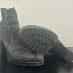 SOUL Naturalizer rugged sole fall heeled leather boot chunky‎ 3” 11 gray Photo 0