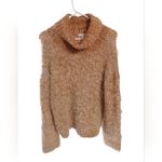 Abound Sweater Women's Fuzzy Knit Turtleneck Tan Lion Marl Tan/Beige Size Large NWT Photo 2
