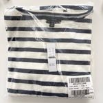 J.Crew NWT  Classic Mariner Cloth Boatneck T-shirt Stripe Ivory Navy Photo 4